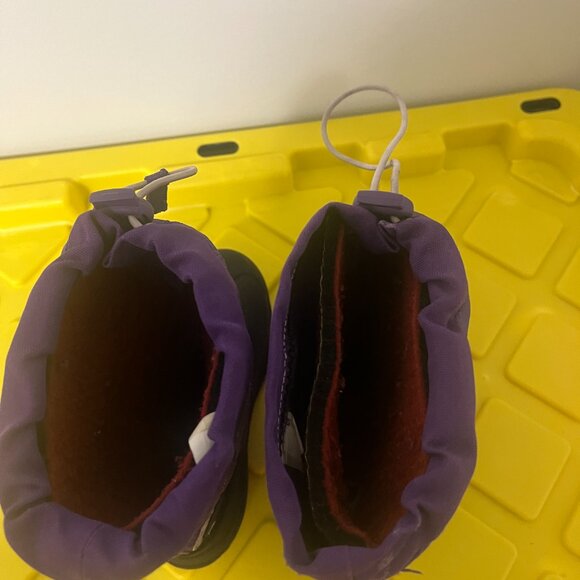 Kamik Big Girls Snowfall P Waterproof Winter Boot Black Purple Size 13 - Picture 3 of 8